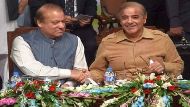 Former Pakistani prime minister Nawaz Sharif with his brother Shehbaz Sharif. AFP