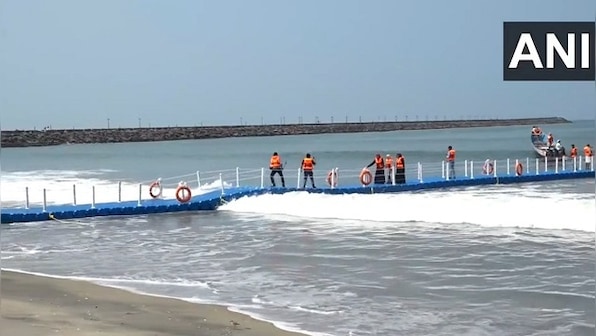 Ride along the waves: Kerala introduces new floating bridge at Beypore beach