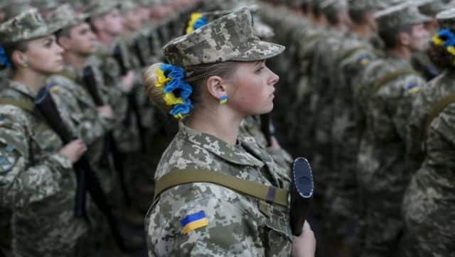 Ukraine now boasts of more than 30,000 women soldiers ie, 15 per cent of its military personnel. Image Courtesy: Ukrainian Women Veteran Movement/Twitter