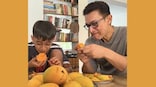 Watch Aamir Khan and son Azad enjoying a mango binge in the summer