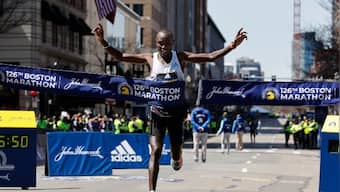 Kenyans Evans Chebet, Peres Jepchirchir win Boston Marathon titles
