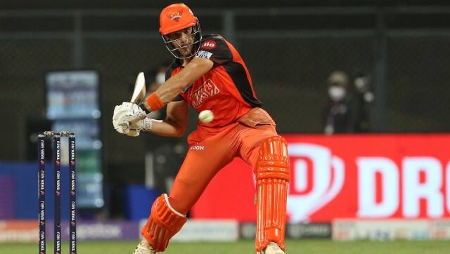 Aiden Markram of the Sunrisers Hyderabad plays a shot during match 40 of the TATA Indian Premier League 2022 (IPL season 15) between the Gujarat Titans and the Sunrisers Hyderabad held at the Wankhede stadium in Mumbai on the 27th April 2022 Photo by Rahul Gulati / Sportzpics for IPL