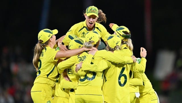 Australia celebrate their victory against England in the 2022 ICC Women’s Cricket World Cup final match at Hagley Oval in Christchurch, New Zealand, on Sunday. Image Courtesy: ICC 
