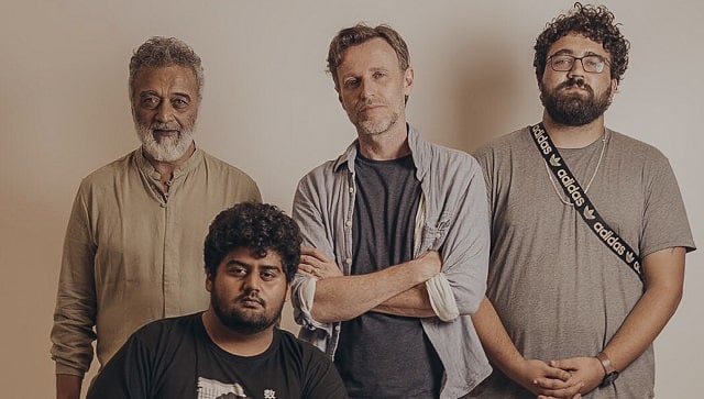 Clockwise from top left Lucky Ali, Mikey McCleary, son Taawuuz Ali, Mezaan Ali (sitting)