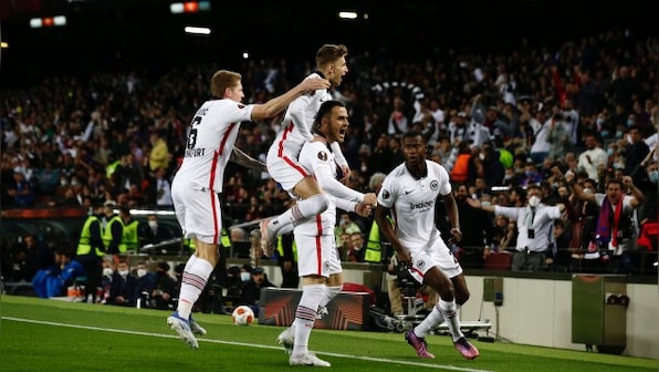 Europa League: Barcelona stunned by Eintracht Frankfurt, West Ham and Rangers reach semis