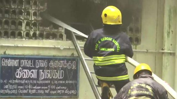 Fire breaks out at Chennai's Rajiv Gandhi Government Hospital, several fire tenders battle to douse blaze