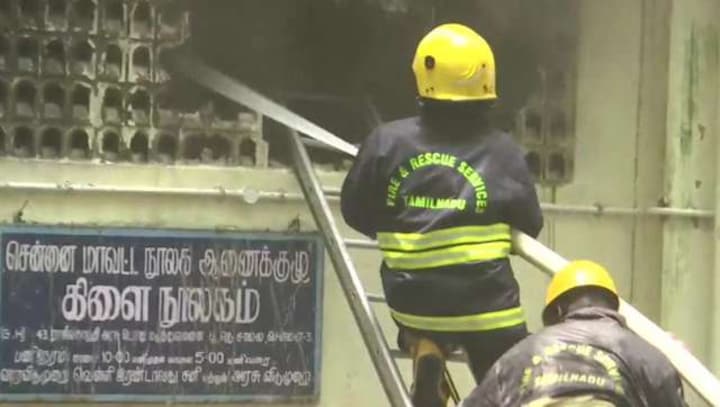 Fire breaks out at Chennai's Rajiv Gandhi Government Hospital, several fire tenders battle to douse blaze