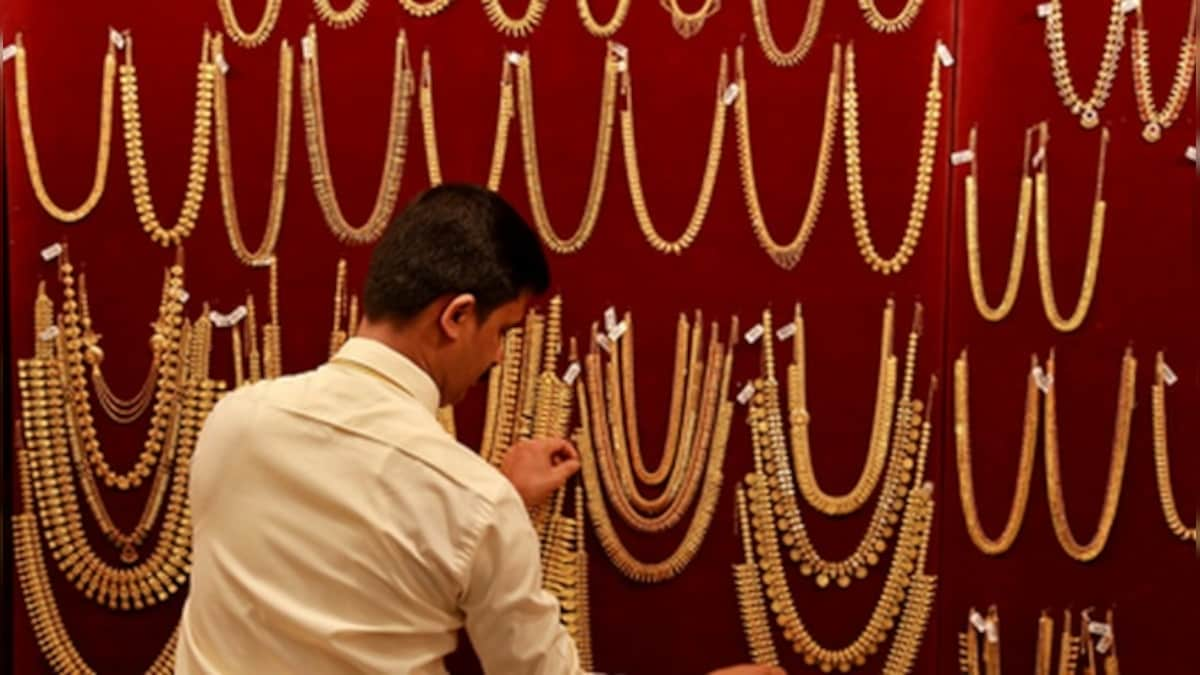 Gold declines by Rs 46 amid weak global trends