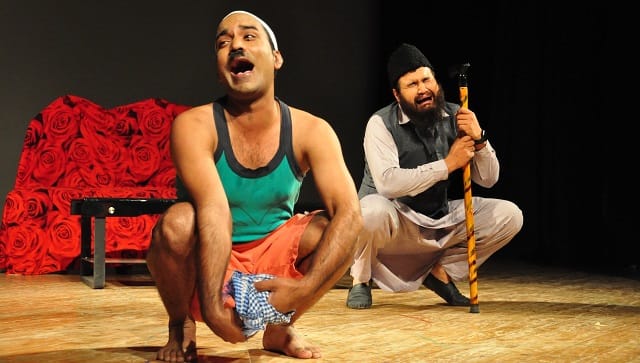 Jammu based theatre artists enthralled the audience with their performance | Photo by Idrees Bukhtiyar