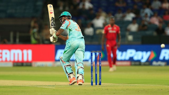 KL Rahul praised his bowlers for LSG's win over PBKS. Image: Sportzpics