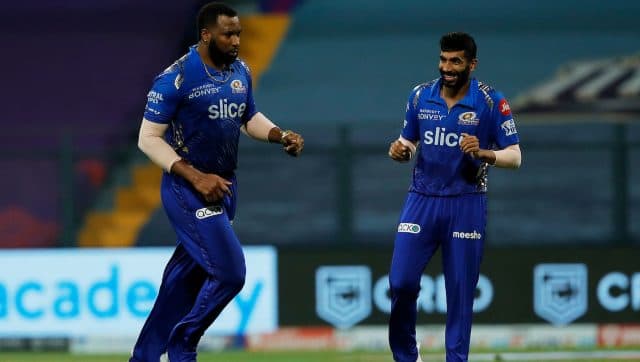 Kieron Pollard is well capable of taking wicket in middle overs. Image: Sportzpics for IPL