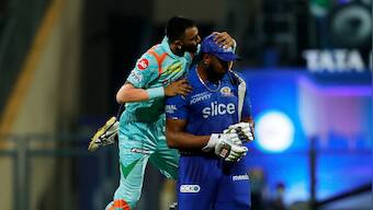 IPL 2022: Watch — Krunal Pandya sends off Kieron Pollard with a goodbye kiss in LSG-MI match