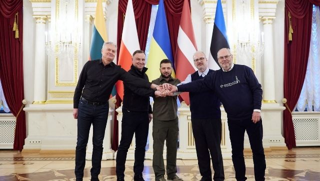 Leaders of Poland, Lithuania, Latvia, Estonia back Ukraine, demand accountability for war crimes Leaders of Poland, Lithuania, Latvia, Estonia back Ukraine, demand accountability for war crimes