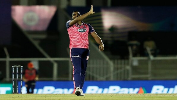 IPL 2022: RR's Obed McCoy does 'Pushpa' celebration after taking maiden IPL wicket; watch video