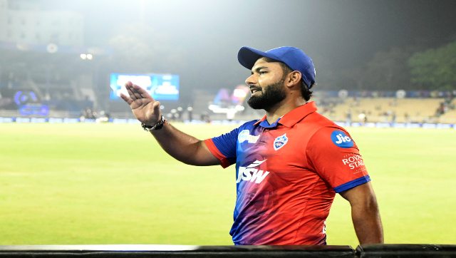 Delhi Capitals captain Rishabh Pant during Match 32 of the IPL 2022 between the Delhi Capitals and Punjab Kings at the Brabourne Stadium (CCI) in Mumbai on 20 April, 2022. Sportzpics for IPL
