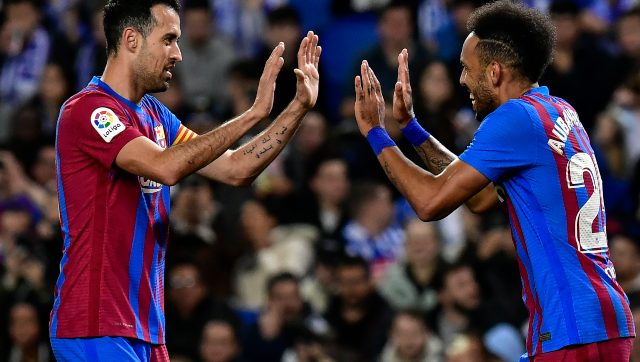 LaLiga: Pierre-Emerick Aubameyang gives Barcelona narrow win over Real Sociedad; Sevilla beat Levante LaLiga: Pierre-Emerick Aubameyang gives Barcelona narrow win over Real Sociedad; Sevilla beat Levante