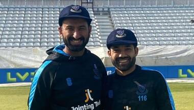 'Treat to watch these two playing together': Twitterati overjoyed as image of Sussex teammates Pujara and Rizwan go viral