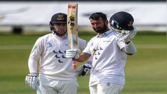 Cheteshwar Pujara hits double ton in second innings on Sussex debut