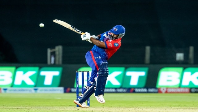 Rishabh Pant captain of Delhi Capitals plays a shot during match 10 of the TATA Indian Premier League 2022 (IPL season 15) between the Gujarat Titans and the Delhi Capitals held at the MCA International Stadium in Pune on the 2nd April 2022 Photo by Vipin Pawar / Sportzpics for IPL