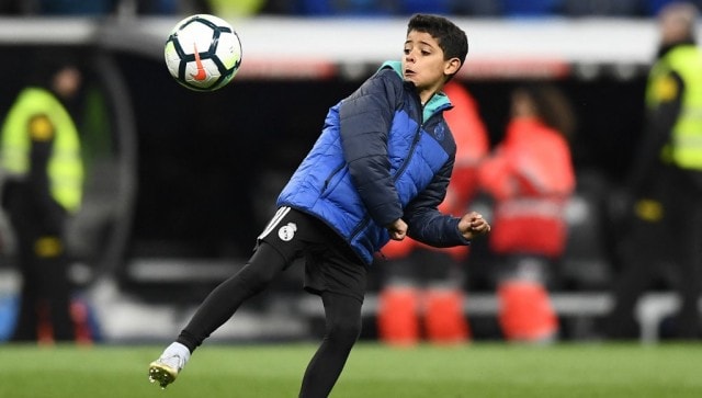 Cristiano Ronaldo Jr pulls out father's 'Siuuu' goal celebration after  scoring for Man United U12s - Manchester Evening News