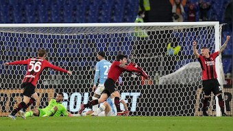 Serie A: Sandro Tonali sends AC Milan back to summit as Napoli crash to 3-2 loss at Empoli