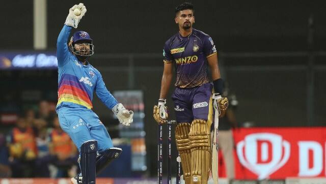 Shreyas Iyer scored 42 against DC before getting out. Sportzpics