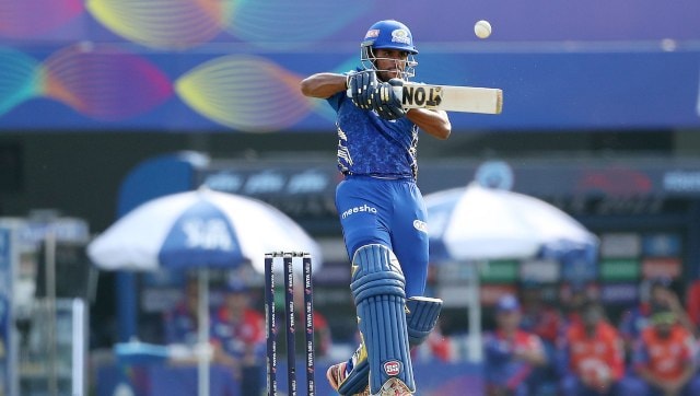 Tilak Varma of Mumbai Indians during match 2 of IPL 2022. Image: Sportzpics for IPL
