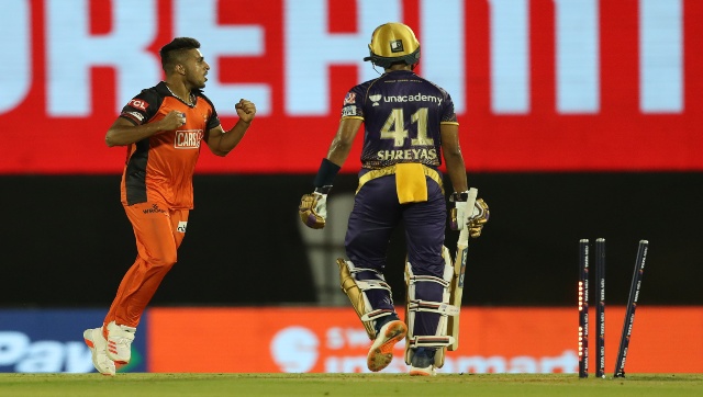 IPL 2022: Umran Malik castles Shreyas Iyer with perfect yorker; watch video IPL 2022: Umran Malik castles Shreyas Iyer with perfect yorker; watch video