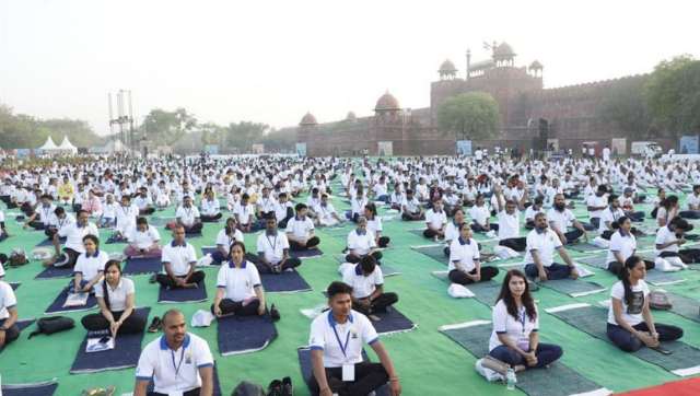 In pics: Lok Sabha Speaker Om Birla, Union Minister Meenakshi Lekhi, others celebrate Yoga Utsav at Red Fort In pics: Lok Sabha Speaker Om Birla, Union Minister Meenakshi Lekhi, others celebrate Yoga Utsav at Red Fort