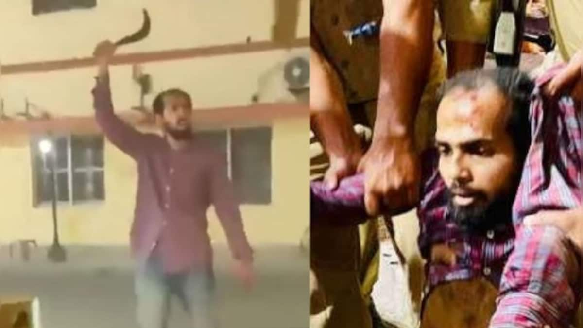 WATCH: IIT Mumbai chemical engineer attacks 2 constables with sickle at Gorakhnath temple where CM Yogi Adityanath is the head priest