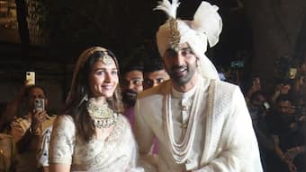 Ranbir Kapoor picks up Alia Bhatt in arms after wedding nupitals; see first pics