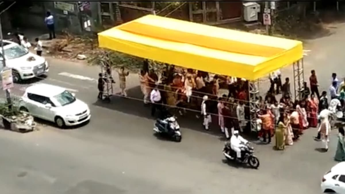 The art of jugaad: Moving pandal over dancing baraat to beat the heat