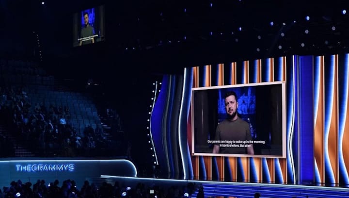 'Fill the silence with your music:’ Ukraine President Zelenskyy calls for support at Grammys