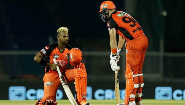 File photo of SRH batter Nicholas Pooran (left) with teammate Aiden Markram. SportzpicsFile photo of SRH batter Nicholas Pooran (left) with teammate Aiden Markram. Sportzpics
