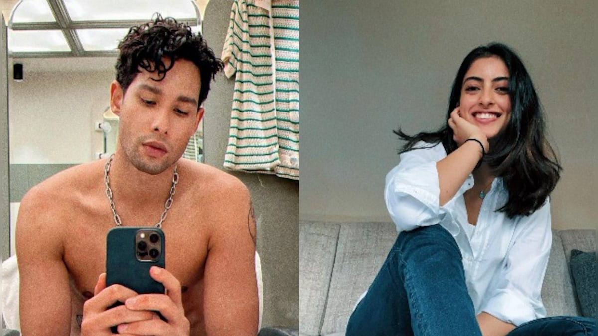 Navya Naveli Nanda reacts to rumoured boyfriend Siddhant Chaturvedi's new bare-chested mirror selfie