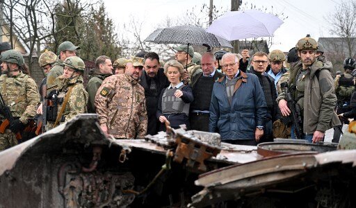 'Your fight is our fight,' says EU chief Ursula von der Leyen as she visits Ukraine's Bucha where civilians were killed 'Your fight is our fight,' says EU chief Ursula von der Leyen as she visits Ukraine's Bucha where civilians were killed