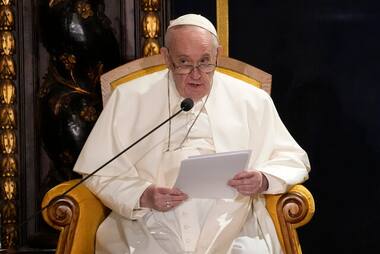 Watch: Pope Francis jokes some tequila would help his knee pain; video goes viral