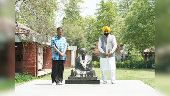 Arvind Kejriwal, Bhagwant Mann visit Sabarmati Ashram in Ahmedabad ahead of Gujarat polls