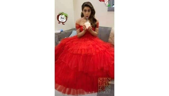 Sara Ali Khan is cuteness goals in a red gown
