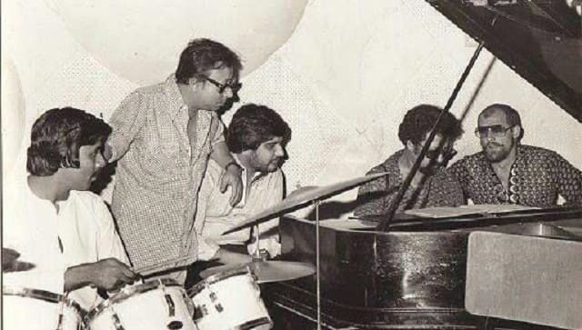 With RD Burman and his group. Photo credit: Gino Banks/Facebook