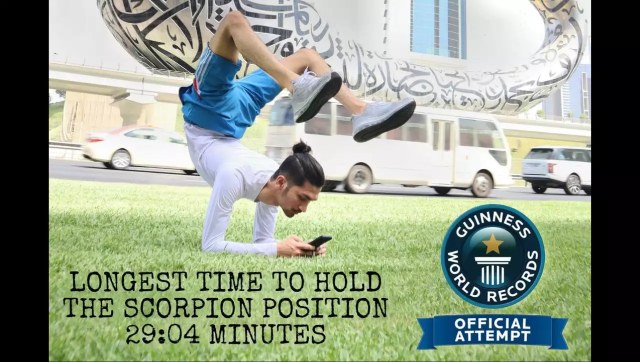 Indian yoga teacher in Dubai holds scorpion pose for over 29 minutes, earns Guinness World Record Indian yoga teacher in Dubai holds scorpion pose for over 29 minutes, earns Guinness World Record