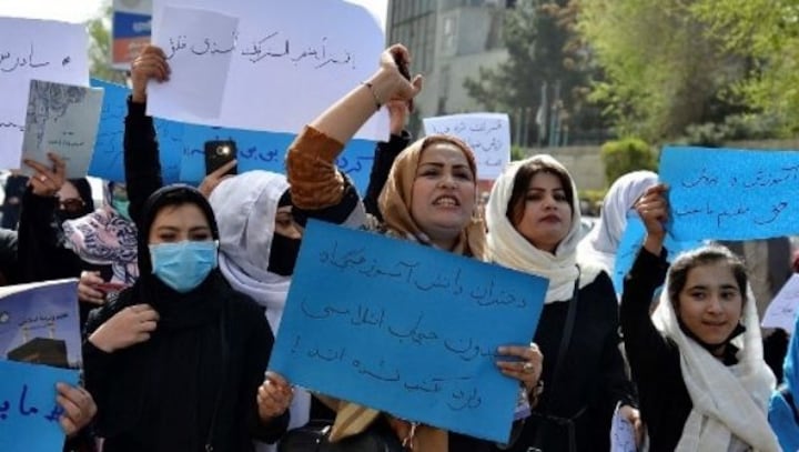 'Bread, work, freedom': Afghan women protest against Taliban's restriction on their rights