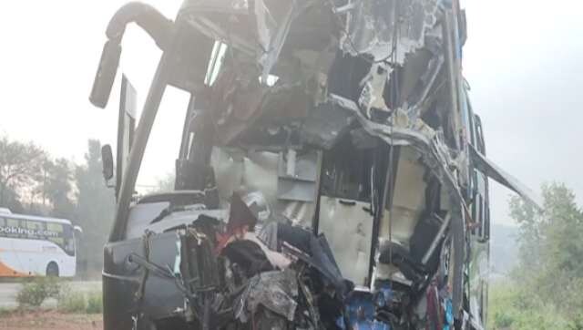 Karnataka: 7 dead, 26 injured after passenger bus collides with truck on Hubali-Dharwad bypass Karnataka: 7 dead, 26 injured after passenger bus collides with truck on Hubali-Dharwad bypass