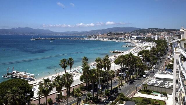The Promenade de la Croisette appears prior to the 74th international film festival, Cannes, in southern France, on July 5, 2021. This year marks Cannes&rsquo; 75 anniversary. (Photo by Vianney Le Caer/Invision/AP, File)