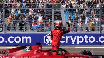 Miami Grand Prix 2022: Ferrari's Charles Leclerc grabs pole and praises 'crazy' Miami fans