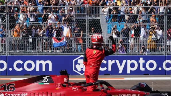 Miami Grand Prix 2022: Ferrari's Charles Leclerc grabs pole and praises 'crazy' Miami fans