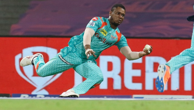 IPL 2022: ‘Catch of the tournament’, Twitter reacts to Evin Lewis’ stunning one-handed grab to dismiss Rinku Singh – Firstcricket News, Firstpost
