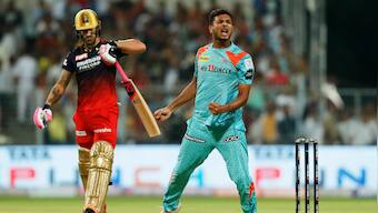 IPL 2022: RCB skipper Faf du Plessis dismissed for a golden duck by Mohsin Khan