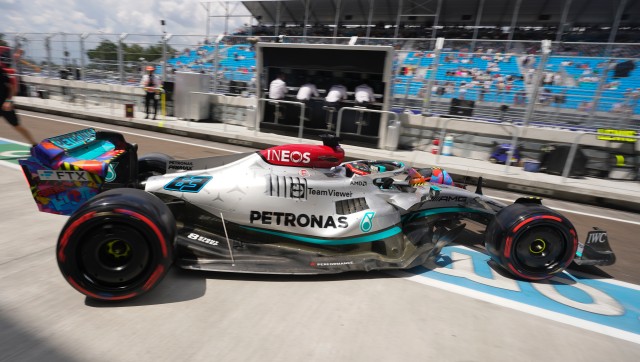 Miami Grand Prix: George Russell tops the times for Mercedes in opening practice Miami Grand Prix: George Russell tops the times for Mercedes in opening practice