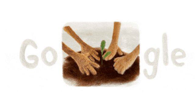 Mother and child plant a sapling. Image: Google.com
